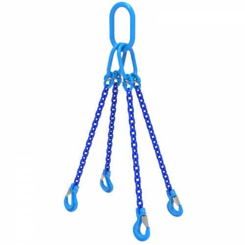 WH 1/2 Inch Dia. x WLL 31800lbs 4-Leg Grade 100 Chain Slings – Lifting ...