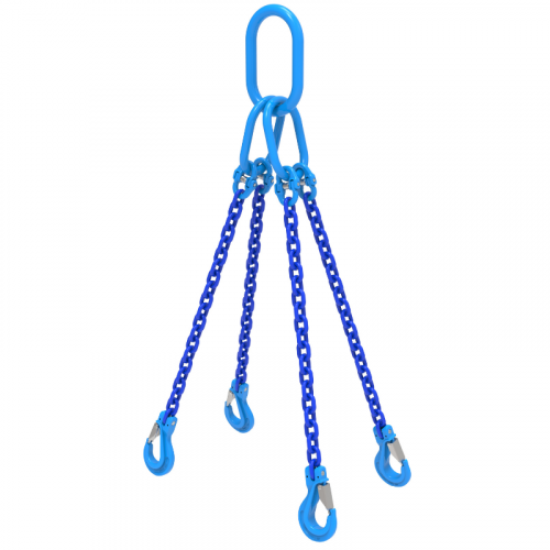 WH 5/16 Inch Dia. x WLL 12100lbs 4-Leg Grade 100 Chain Slings