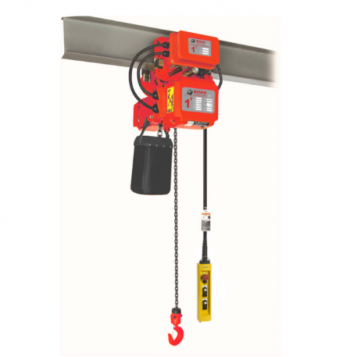 Bison 1Ton Three Phase Dual Speed Electric Chain Hoist with Trolley 230v/460v