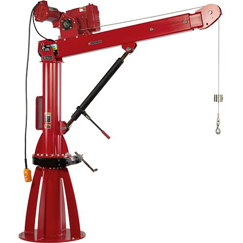 Thern 5FT40 Series 5,500lbs Stationary Davit Crane with Winch