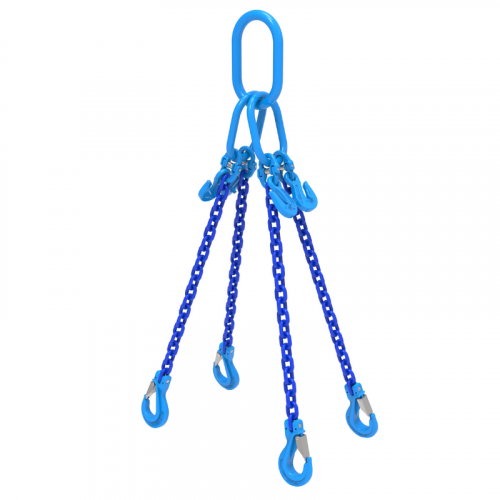 William Hackett 5/16 Adjustable Chain Sling, 4-Leg (Grade 100) 12,100lbs