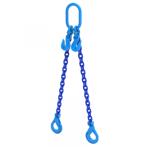 William Hackett 3/8 Adjustable Chain Sling, 2-Leg (Grade 100) 12,400lbs